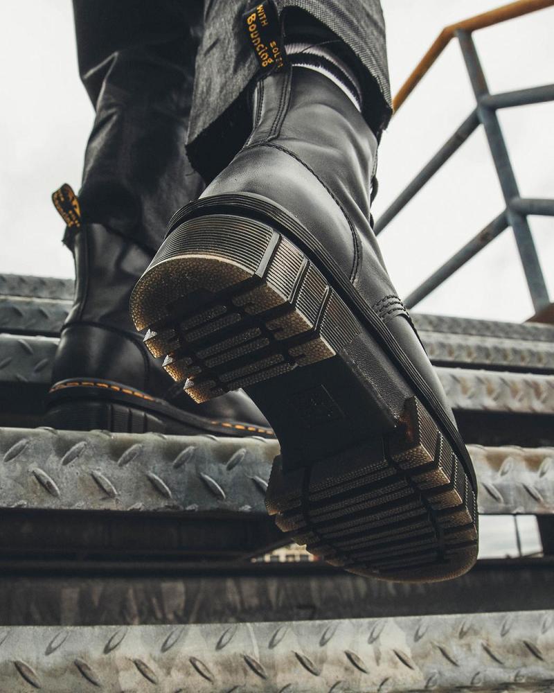 Women's Dr Martens Audrick Nappa Leather Platform Ankle Boots Black | AU 41BEX